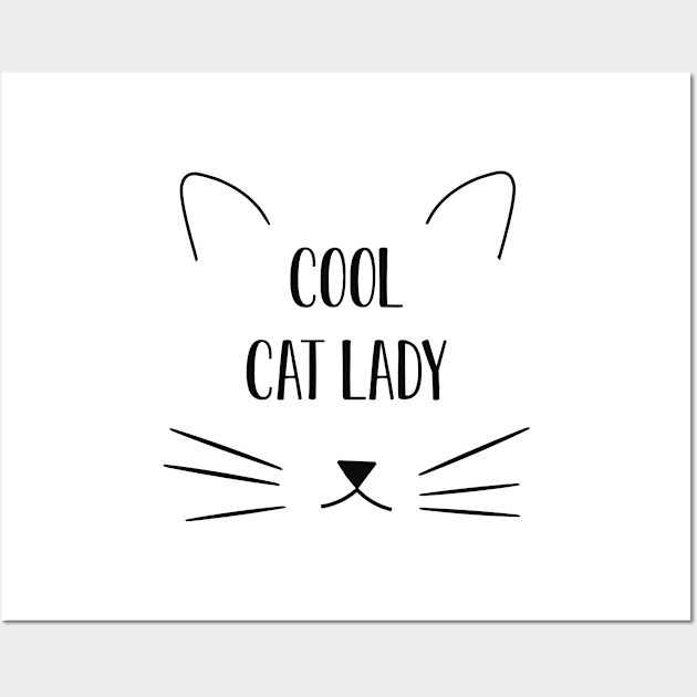 Cat - Cool Cat Lady Wall Art by KC Happy Shop